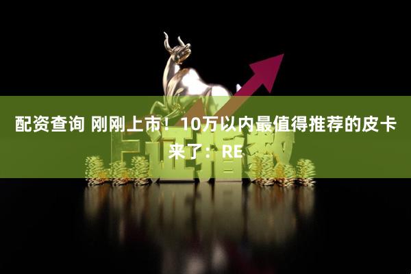 配资查询 刚刚上市！10万以内最值得推荐的皮卡来了：RE
